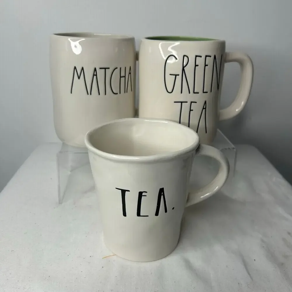 Rae Dunn Artisan Collection by Magenta 3-piece tea-themed mug set